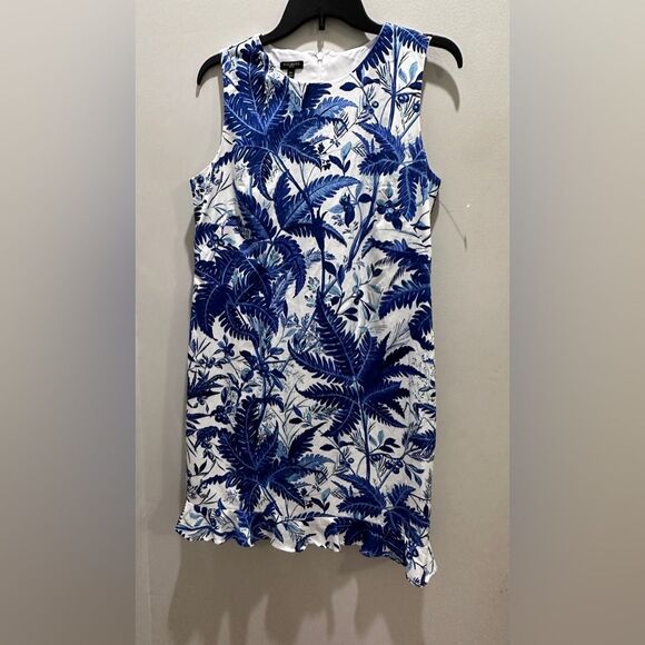 Talbots Floral A-Line Dress 
SATEEN FLOUNCE HEM FLORAL A-LINE DRESS - Picture 4 of 7